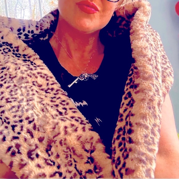 Leopard fur infinity scarf long - Picture 5 of 5